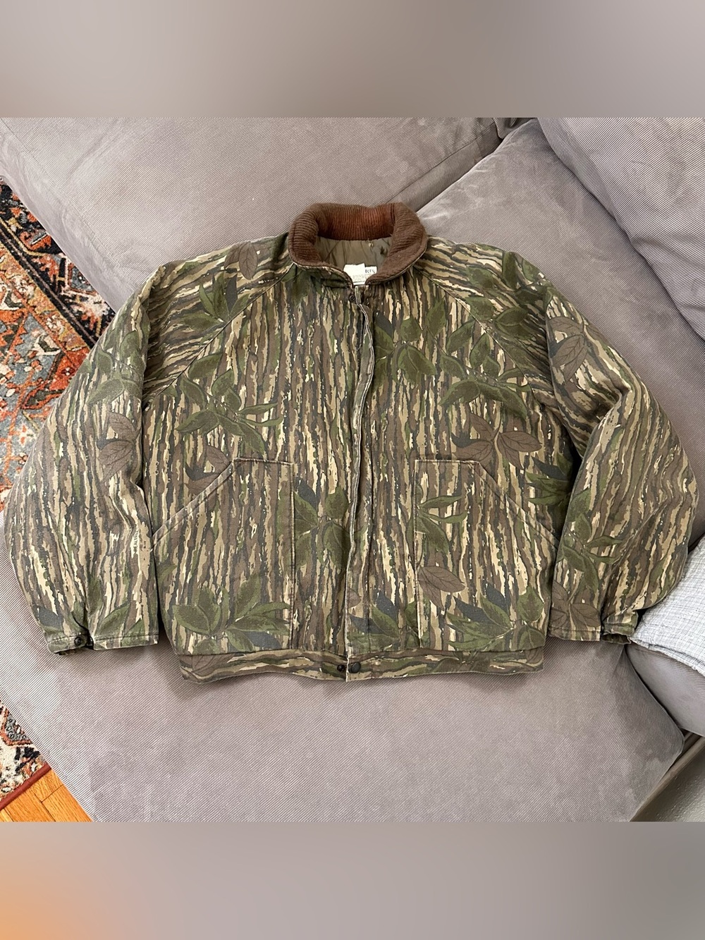 Vintage Sports Afield Walls Camo Jacket Mens XL Realtree Bomber Foliage USA Made